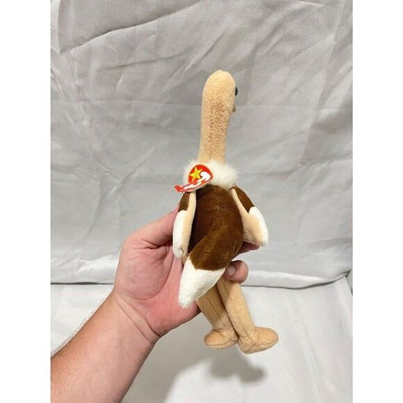1997 Ty Beanie Baby STRETCH the Ostrich Bird Plush Toy 10 X 5.5 Inch - Picture 5 of 10